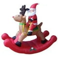 thumbnail image 3 of 4.75' Pre-Lit Red Inflatable Rocking Reindeer and Santa Outdoor Christmas Yard Decor, 3 of 3