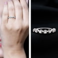 thumbnail image 3 of Rosec Jewels Lab Created Diamond Anniversary Ring - Vintage Half Eternity Ring for Valentines Day, 18K White Gold, US 7.50, 3 of 9