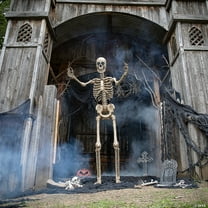 Seasonal Visions Animated Towering Skeleton with Projection Eyes Halloween Decoration - 8 ft