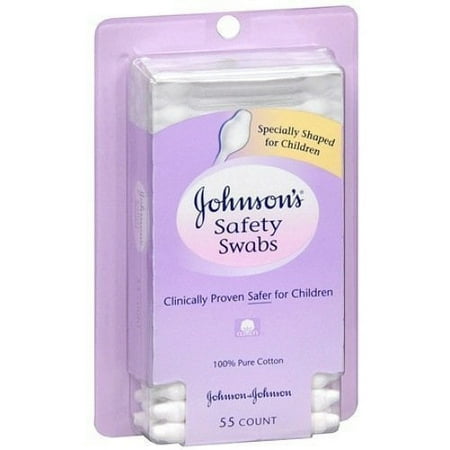 Johnson's Baby Safety Swabs 55 ea Pack of 2