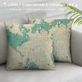 thumbnail image 3 of Orinice World Map Graphic Decorative Cushion Throw Pillow Cover High-Quality Short Plush 1PC 24x24in, 3 of 5