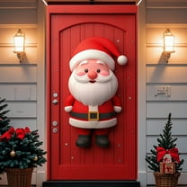 Extra Large Christmas Door Decoration 90x180cm - Reusable Polyester Fabric Holiday Cover for Indoor/Outdoor Party Decor