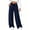 Navy, variant on Bosfbaoi Sweatpants for Women Drawstring Elastic Waist Wide Leg Pants Patch Pocket Casual Loose Track Pants