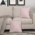 thumbnail image 3 of Pink and White Cheetah Pillow Covers 18x18 Inch Set of 2 Modern Leopard Print Outdoor Throw Pillow Covers Animal Spots Rustic Farmhouse Pillowcases Square Cotton Linen Cushion Covers for Couch Decor, 3 of 6