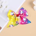 thumbnail image 4 of YAOBAMM Glitter Pattern Hair Clip 5Pcs Kids Hair Clips Gradient Color Rainbow Striped Bowknot Decor Girl Hair Pins Hair Accessories Back to School Christmas Gift, 4 of 5