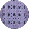 thumbnail image 1 of Ahgly Company Indoor Round Abstract Blue Modern Area Rugs, 5' Round, 1 of 4