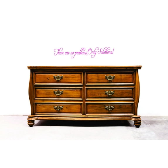 Decal Wall Sticker : There are no problems, Only Solutions. Home Decor Picture Art 6x20 Inches