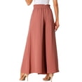 thumbnail image 3 of INSPIRE CHIC Women's Casual High Waist Drawstring Elastic with Pocket Wide Leg Pants, 3 of 5