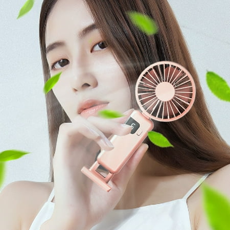 

MagicXflow Portable Handheld Fan Portable Fan Rechargeable Display Electricity in Real Time USB Rechargeable Foldable Fan Quiet Personal Fan as the Power Bank