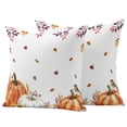 thumbnail image 6 of Fall Pumpkin Outdoor Pillow Covers 20x20 Inch Throw Pillow Covers Set of 2 Waterproof Decorative Pillow Cases Thanksgiving Orange White Autumn Leaves Cushion Covers for Patio Furniture Garden Couch, 6 of 8