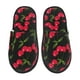 thumbnail image 1 of Fotbe Cherry Pantuflas Peludas para Mujer con Estampado, Zapatillas de Peluche, Zapatos de Invierno para Casa, Uso Interior y Exterior-Large, 1 of 8