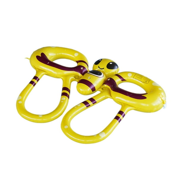 Chaleco de natación inflable para niños, dispositivo de flotación para natación, flotador de piscina ajustable para Amarillo