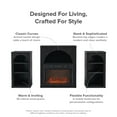 thumbnail image 6 of Mopio Blake 59" Arched TV Stand, Fireplace Mantel, Modular Side Storage Shelves, Entertainment Center for Living Room, Credenza, Media Console (Black, With Insert), 6 of 10