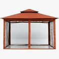 thumbnail image 5 of GHG-1111DPNT-Khaki ABCCANOPY Patio Outdoor Gazebo for Double Roof Soft Canopy Rust Red 10ftx12ft, 5 of 5