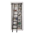 thumbnail image 4 of Avondale 8' Tall Wood Bookcase Wall With Ladder Storage Organizer Display White, 4 of 7