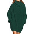 thumbnail image 1 of LAICAIW Robe Chandail Longue Ample à Col Roulé Oversize pour Femmes, 1 of 7