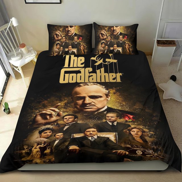 El Padrino Conjunto de sábanas temático, trío de piezas, cómodo y amigable con la piel, diseño único, regalo de decoración para el hogar para familiares, amigos y fans,135cm *200cm