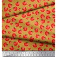 thumbnail image 3 of Soimoi Yellow Heavy Satin Fabric Tomato Vegetable Print Sewing Fabric Yard 56 Inch Wide, 3 of 3