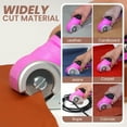 thumbnail image 3 of VLOXO Cardboard Cutter, Cordless Electric Scissors for Leather with Safety Lock, Box Cutter Electric Multi-Cutting Tools Rechargeable Powerful for Canvas Leather Plastic with Storage Box Pink, 3 of 10