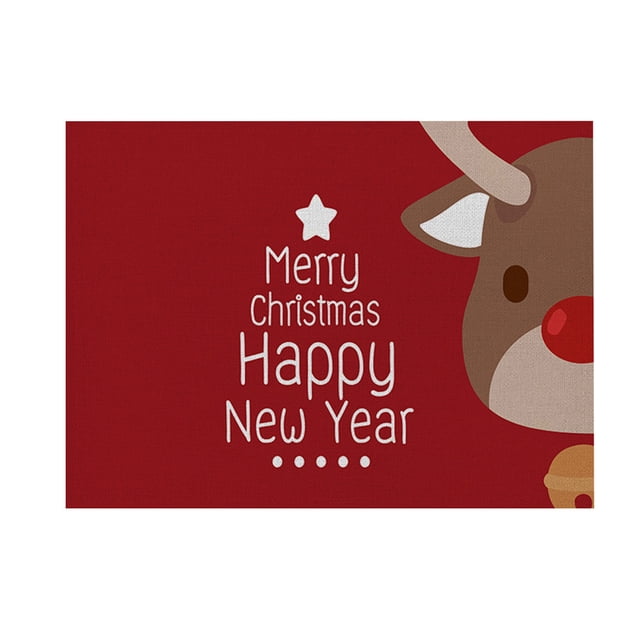 Christmas Floor Mat, Absorbent Polyester Entrance Mat, Non-Slip Indoor Door Mat for Kitchen, Bathroom, Entryway Holiday Decoration, Soft Cushioned Low-Profile Rug, Easy to Clean, 23.62x15.75 in