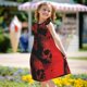 thumbnail image 5 of Balery Red And Black Abstract Skull Camisón de princesa para niñas, pijama de algodón con mangas abullonadas, suave y bonito.-Small, 5 of 6