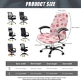 thumbnail image 7 of POLERO Stretch One Piece High Back Rotating Chair Slipcover, Strawberry Daisy Elastic Brushed Fabric Chair Protector Cover for Home Workspace, 7 of 7
