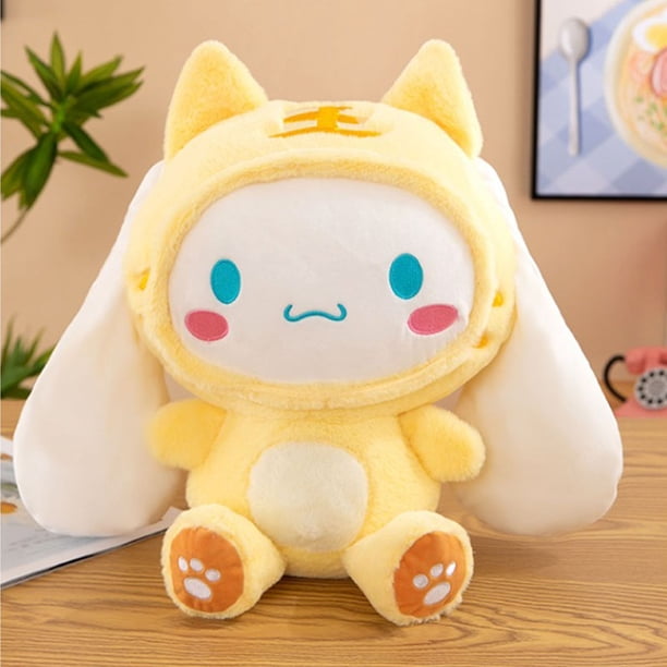 Tamaño grande Sanrio Kawaii Cinnamoroll perro juguetes de peluche almohada Animal relleno comodidad muñecas suaves niños regalo de cumpleaños juguete de Anime de dibujos animados