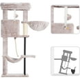 thumbnail image 6 of Cat Tree, Cat Tower for Indoor Cats, 43.3 inch Cat Tree Tower with Sturdy Steel Tube, Cat Hammock, Cat Condo for Small Cats and Kittens, Cat Scratching Post, Muchroom, 6 of 14