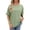 Green, variant on Fesfesfes Womens Short Sleeve Workout Tops Womens Fashion Print Tops Short Sleeve Out Blouse Funny Round Neck T-Shirt Tops Womens T Shirt L(US:8)