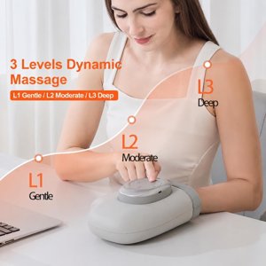 XIRQI Hand Massager with Heat Cordless Hand&Wrist Massager with 3 Modes and 3 Heat Levels Hand Massager
