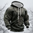 thumbnail image 2 of CONROSES Mens Hoodies Viking Mythology Graphic Y2K Long Sleeve Pullover Hoodie for Men Warm Fall Winter Hooded Sweatshirts with Pocket, 2 of 5