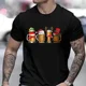 thumbnail image 2 of Camiseta de Feliz Navidad para hombre, camisetas para amantes de los beber, camiseta divertida de cerveza de Papá Noel, camisetas gráficas de luces navideñas de gran tamaño para hombre, 2 of 5