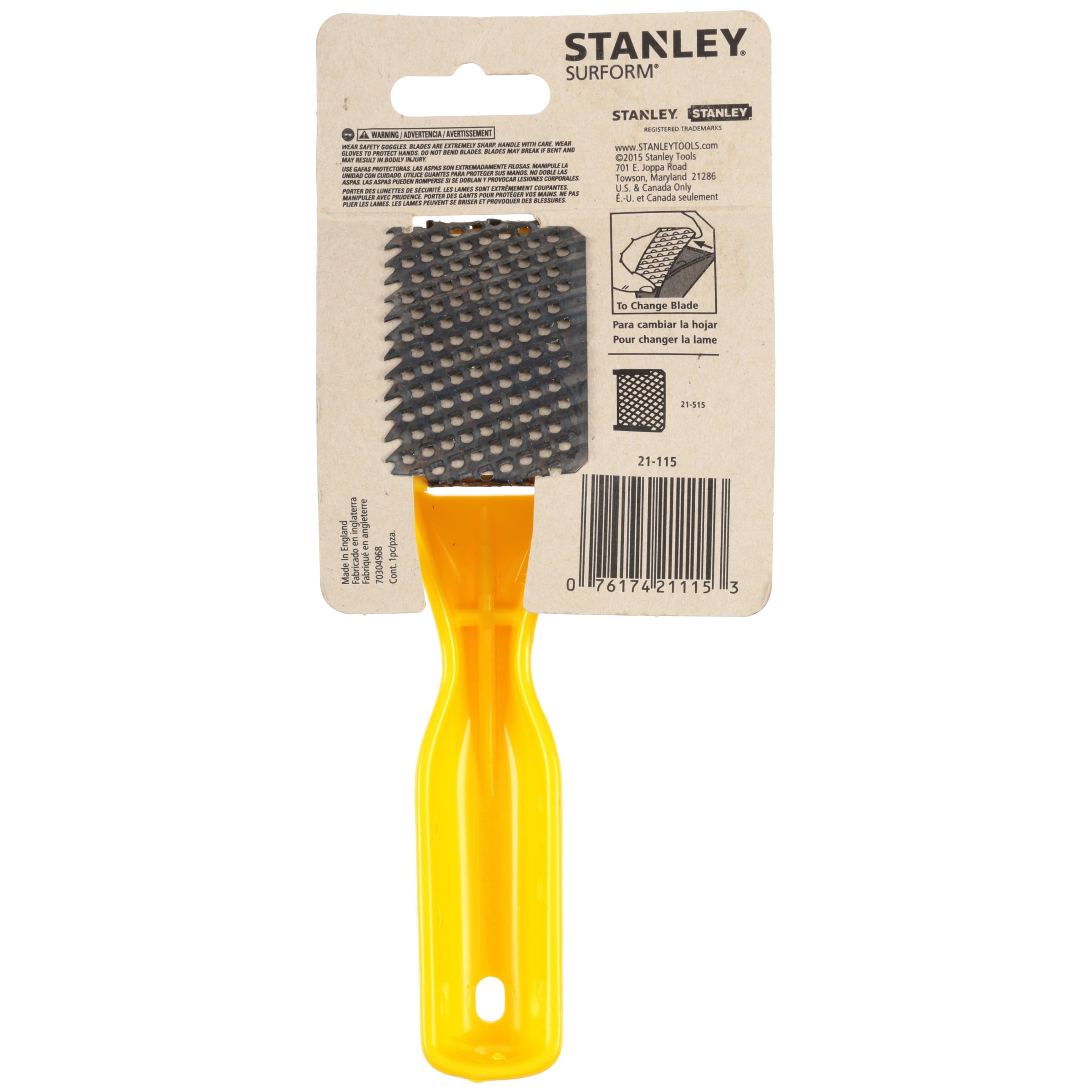 Stanley 5-21-115 Plastic Moulded Body Surform Shaver Tool 