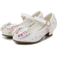 thumbnail image 4 of YAZI Girls Dress Shoes Wedding Party Heel Mary Jane Princess Flower Shoes (Toddler/Little Kid/Big Kid), 4 of 11