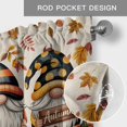 thumbnail image 6 of Yellow Orange Gnomes Fall Farmhouse Short Window Curtain Valances, Pumpkins Thanksgiving Botanical Leaves Rod Pocket Kitchen Valances for Living Room Bedroom Bathroom Cafe 42" x 12", 6 of 8