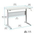 thumbnail image 7 of 47 inch Sit Stand Up Desk Workstation with Crank Handle for Office Home Adjustable Height Standing Desk, 7 of 7