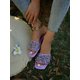 thumbnail image 3 of Women Rhinestone Decor Flat Sandals, Glass Slide Sandals, 3 of 4