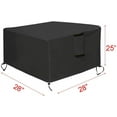 thumbnail image 2 of Housse de Table de Foyer au Gaz Carrée - Imperméable, Coupe-Vent, Anti-UV, Robuste, pour Meubles de Foyer de Patio, 2 of 6