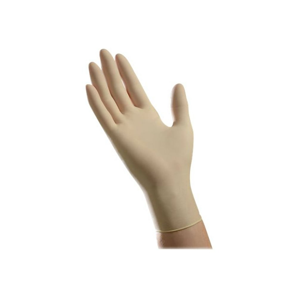 Tradex Ambitex Medium Latex Powder Free Exam Gloves Cream, Textured, 5
