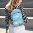 thumbnail image 6 of Naloa Sea and Fish Canvas Backpack for Men Women Rucksack Casual Travel Daypack College Tote Satchel Bookbag for Teens-Medium, 6 of 7