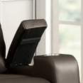 thumbnail image 6 of Modern Terry Collection, Upholstered Faux Leather with Electric Power Recliner Chair, Espresso, 6 of 7