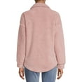 thumbnail image 4 of Time and Tru Women's and Plus Faux Sherpa Button-Front Jacket, 4 of 5