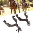 thumbnail image 4 of Horse Spurs, 1 Pair Engraved Anti Rust  Control Spur  For Equestrian, 4 of 8