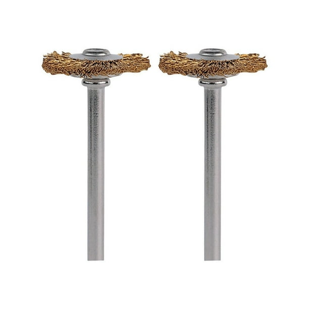 Juego de cepillos Dremel Brass de 3/4 pulgadas x 1.7 pulgadas de largo, paquete de 2