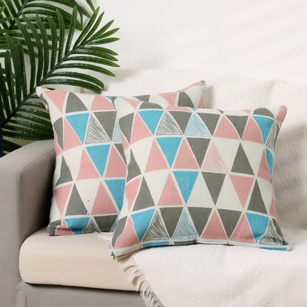 Juego de fundas de almohada geométricas REGALWOVEN REGALWOVEN de 2 fundas de almohada decorativas para sofá coloridas de 20" x 20"