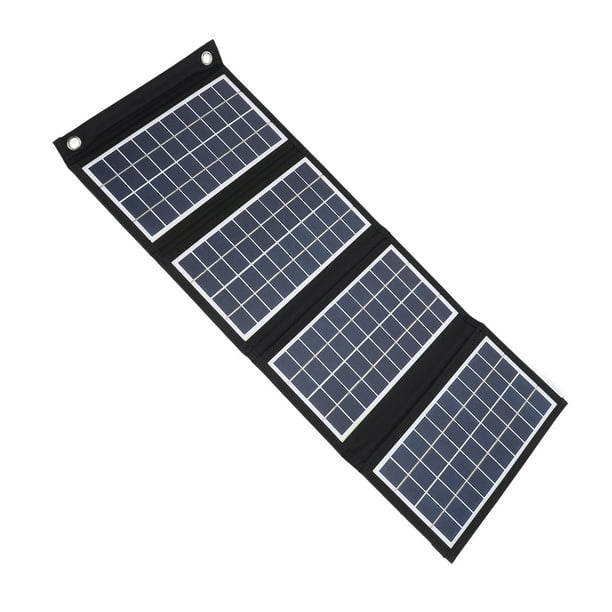 Cargador Solar Plegable, Panel Solar Portátil Monocristalino Ecológico De 5 V, 30 W Con Salidas USB Duales Para Mochileros