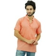 thumbnail image 3 of Atasi Casual Half Sleeves Men's Cotton Mandarin Collar Shirt Tunic-XXX-Large, 3 of 9