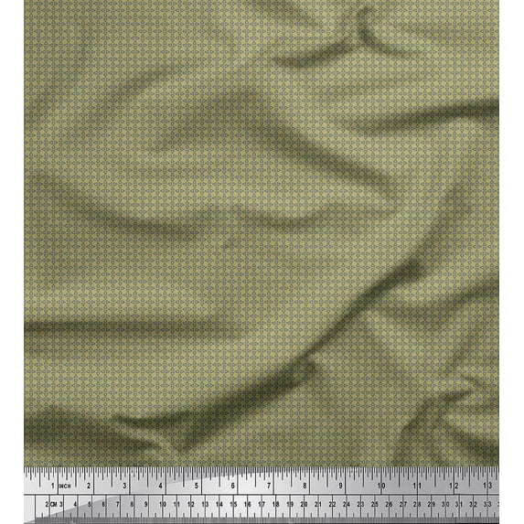 Soimoi Cotton Poplin Fabric Triangle Shirting Print Sewing Fabric Yard 56 Inch Wide