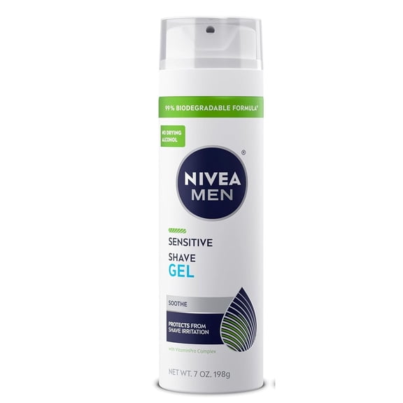 Nivea Men Sensitive Shaving Gel Protects Sensitive Skin From Shave Irritation 7 Oz. Can