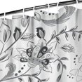 thumbnail image 3 of Gray Pioneer Flower Pattern Shower Curtain 36"x72" ,Bathroom Decorative Shower Curtains Set with 12 Hooks,Modern Waterproof Washable Shower Curtain, 3 of 6